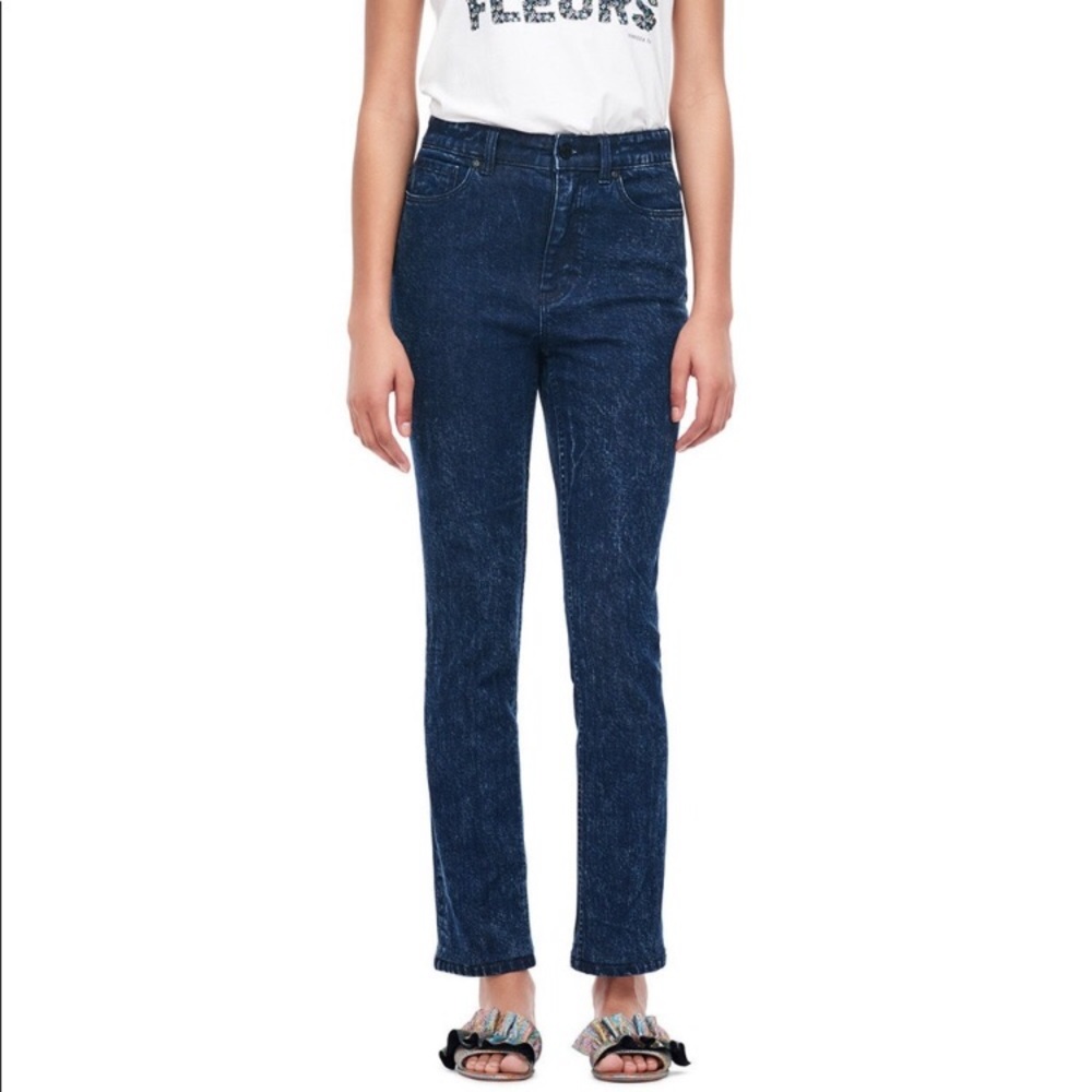 Rebecca Taylor La Vie Ines Acid Wash High Rise Jeans